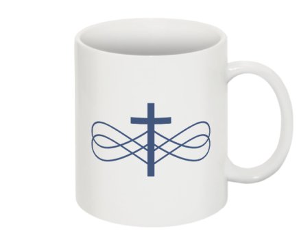 Cross & Scroll mug